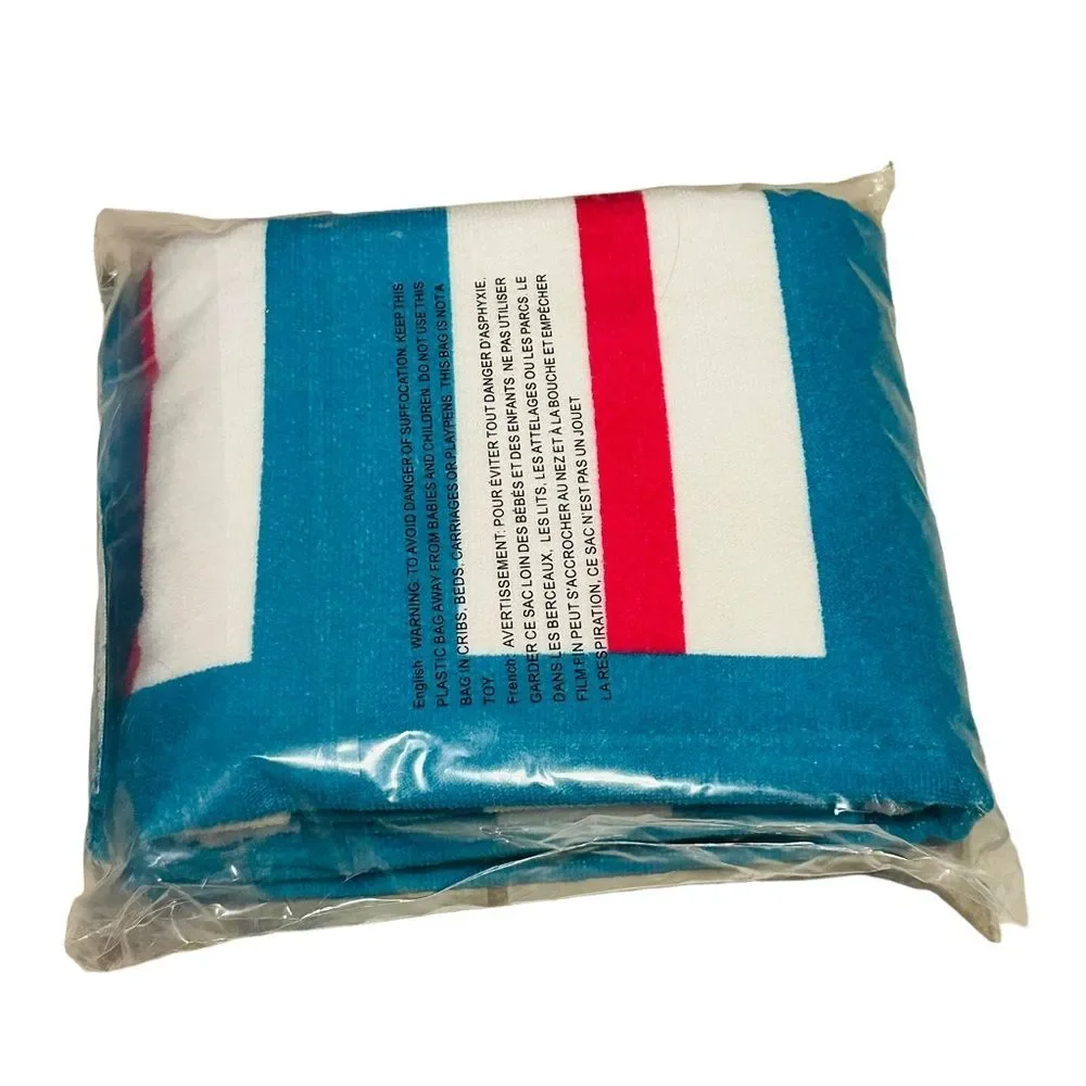 Beach Riot Pink & Blue Stripe Beach Club Towel